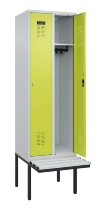 C+P Spind Evolo PLUS 0490407-10 mit Sitzbank 1 Abt.300mm Drehriegel (HxBxT) 2120x300x815mm 7016/7016