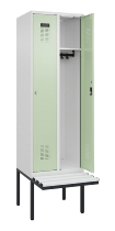 C+P Spind Evolo PLUS 0490407-10 mit Sitzbank 1 Abt.300mm Drehriegel (HxBxT) 2120x300x815mm 7016/7016