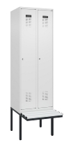 C+P Spind Evolo PLUS 0490407-10 mit Sitzbank 1 Abt.300mm Drehriegel (HxBxT) 2120x300x815mm 7016/7016