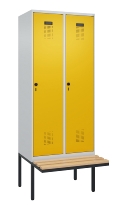 C+P Spind Evolo PLUS 0490407-10 mit Sitzbank 1 Abt.300mm Zylinder (HxBxT) 2120x300x815mm 9016/9016