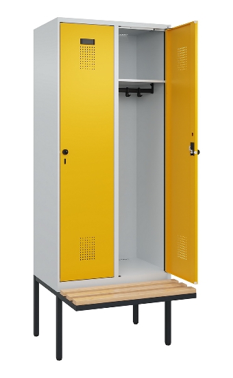 C+P Spind Evolo PLUS 0490407-10 mit Sitzbank 1 Abt.300mm Zylinder (HxBxT) 2120x300x815mm 9016/9016