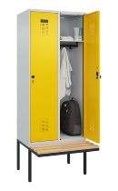 C+P Spind Evolo PLUS 0490407-10 mit Sitzbank 1 Abt.300mm Zylinder (HxBxT) 2120x300x815mm 9016/9016