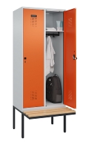 C+P Spind Evolo PLUS 0490407-10 mit Sitzbank 1 Abt.300mm Zylinder (HxBxT) 2120x300x815mm 9016/9016