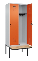 C+P Spind Evolo PLUS 0490407-10 mit Sitzbank 1 Abt.300mm Zylinder (HxBxT) 2120x300x815mm 9016/9016