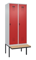 C+P Spind Evolo PLUS 0490407-10 mit Sitzbank 1 Abt.300mm Zylinder (HxBxT) 2120x300x815mm 9016/9016