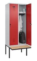 C+P Spind Evolo PLUS 0490407-10 mit Sitzbank 1 Abt.300mm Zylinder (HxBxT) 2120x300x815mm 9016/9016