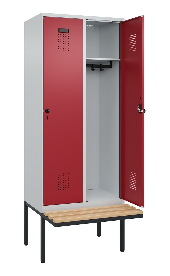 C+P Spind Evolo PLUS 0490407-10 mit Sitzbank 1 Abt.300mm Zylinder (HxBxT) 2120x300x815mm 9016/9016