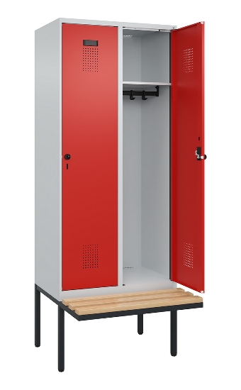 C+P Spind Evolo PLUS 0490407-10 mit Sitzbank 1 Abt.300mm Zylinder (HxBxT) 2120x300x815mm 9016/9016