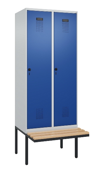 C+P Spind Evolo PLUS 0490407-10 mit Sitzbank 1 Abt.300mm Zylinder (HxBxT) 2120x300x815mm 9016/9016