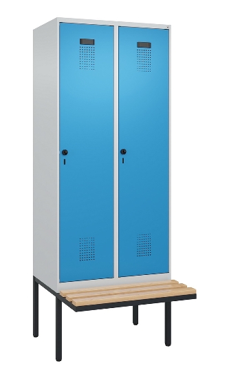 C+P Spind Evolo PLUS 0490407-10 mit Sitzbank 1 Abt.300mm Zylinder (HxBxT) 2120x300x815mm 9016/9016