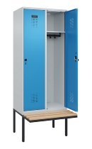 C+P Spind Evolo PLUS 0490407-10 mit Sitzbank 1 Abt.300mm Zylinder (HxBxT) 2120x300x815mm 9016/9016