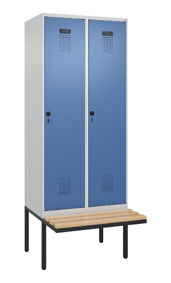 C+P Spind Evolo PLUS 0490407-10 mit Sitzbank 1 Abt.300mm Zylinder (HxBxT) 2120x300x815mm 9016/9016