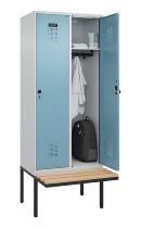 C+P Spind Evolo PLUS 0490407-10 mit Sitzbank 1 Abt.300mm Zylinder (HxBxT) 2120x300x815mm 9016/9016