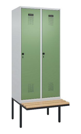 C+P Spind Evolo PLUS 0490407-10 mit Sitzbank 1 Abt.300mm Zylinder (HxBxT) 2120x300x815mm 9016/9016