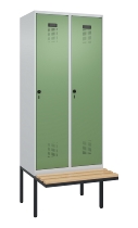 C+P Spind Evolo PLUS 0490407-10 mit Sitzbank 1 Abt.300mm Zylinder (HxBxT) 2120x300x815mm 9016/9016