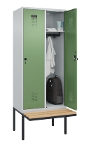 C+P Spind Evolo PLUS 0490407-10 mit Sitzbank 1 Abt.300mm Zylinder (HxBxT) 2120x300x815mm 9016/9016