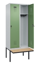 C+P Spind Evolo PLUS 0490407-10 mit Sitzbank 1 Abt.300mm Zylinder (HxBxT) 2120x300x815mm 9016/9016