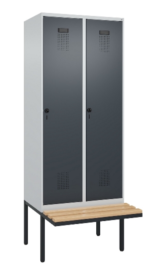 C+P Spind Evolo PLUS 0490407-10 mit Sitzbank 1 Abt.300mm Zylinder (HxBxT) 2120x300x815mm 9016/9016