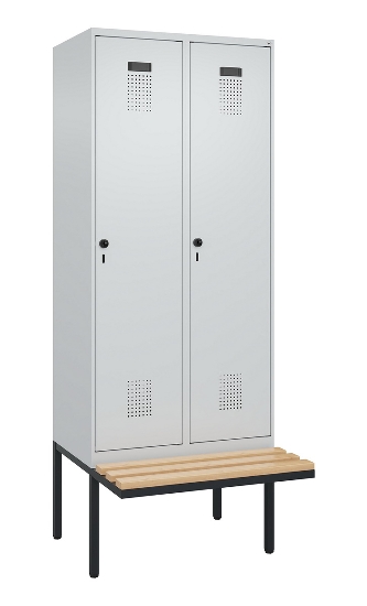 C+P Spind Evolo PLUS 0490407-10 mit Sitzbank 1 Abt.300mm Zylinder (HxBxT) 2120x300x815mm 9016/9016