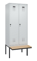 C+P Spind Evolo PLUS 0490407-10 mit Sitzbank 1 Abt.300mm Zylinder (HxBxT) 2120x300x815mm 9016/9016