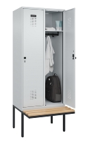 C+P Spind Evolo PLUS 0490407-10 mit Sitzbank 1 Abt.300mm Zylinder (HxBxT) 2120x300x815mm 9016/9016