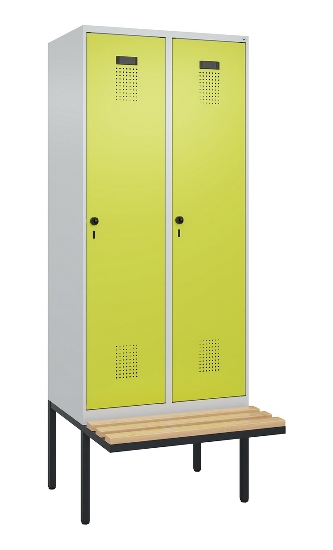 C+P Spind Evolo PLUS 0490407-10 mit Sitzbank 1 Abt.300mm Zylinder (HxBxT) 2120x300x815mm 9016/9016