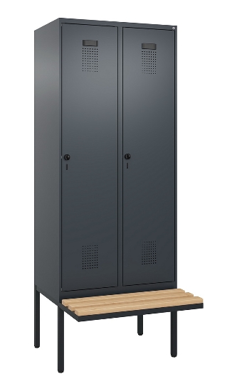 C+P Spind Evolo PLUS 0490407-10 mit Sitzbank 1 Abt.300mm Zylinder (HxBxT) 2120x300x815mm 9016/9016