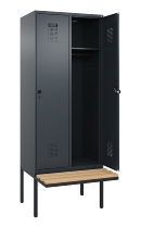 C+P Spind Evolo PLUS 0490407-10 mit Sitzbank 1 Abt.300mm Zylinder (HxBxT) 2120x300x815mm 9016/9016