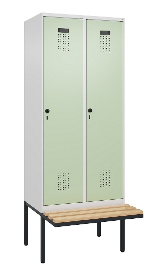 C+P Spind Evolo PLUS 0490407-10 mit Sitzbank 1 Abt.300mm Zylinder (HxBxT) 2120x300x815mm 9016/9016