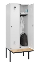 C+P Spind Evolo PLUS 0490407-10 mit Sitzbank 1 Abt.300mm Zylinder (HxBxT) 2120x300x815mm 9016/9016
