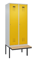 C+P Spind Evolo PLUS 0490407-10 mit Sitzbank 1 Abt.300mm Zylinder (HxBxT) 2120x300x815mm 9016/9016