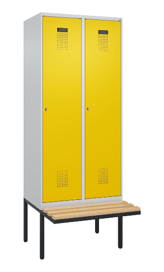C+P Spind Evolo PLUS 0490407-10 mit Sitzbank 1 Abt.300mm Zylinder (HxBxT) 2120x300x815mm 9016/9016