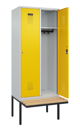 C+P Spind Evolo PLUS 0490407-10 mit Sitzbank 1 Abt.300mm Zylinder (HxBxT) 2120x300x815mm 9016/9016