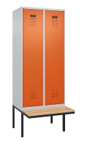 C+P Spind Evolo PLUS 0490407-10 mit Sitzbank 1 Abt.300mm Zylinder (HxBxT) 2120x300x815mm 9016/9016