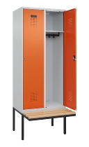 C+P Spind Evolo PLUS 0490407-10 mit Sitzbank 1 Abt.300mm Zylinder (HxBxT) 2120x300x815mm 9016/9016