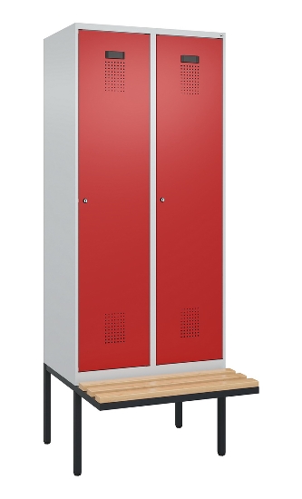 C+P Spind Evolo PLUS 0490407-10 mit Sitzbank 1 Abt.300mm Zylinder (HxBxT) 2120x300x815mm 9016/9016