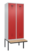 C+P Spind Evolo PLUS 0490407-10 mit Sitzbank 1 Abt.300mm Zylinder (HxBxT) 2120x300x815mm 9016/9016