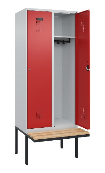 C+P Spind Evolo PLUS 0490407-10 mit Sitzbank 1 Abt.300mm Zylinder (HxBxT) 2120x300x815mm 9016/9016