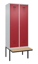 C+P Spind Evolo PLUS 0490407-10 mit Sitzbank 1 Abt.300mm Zylinder (HxBxT) 2120x300x815mm 9016/9016
