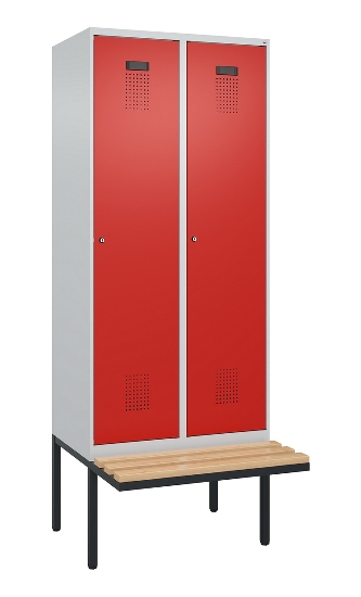 C+P Spind Evolo PLUS 0490407-10 mit Sitzbank 1 Abt.300mm Zylinder (HxBxT) 2120x300x815mm 9016/9016