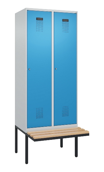 C+P Spind Evolo PLUS 0490407-10 mit Sitzbank 1 Abt.300mm Zylinder (HxBxT) 2120x300x815mm 9016/9016