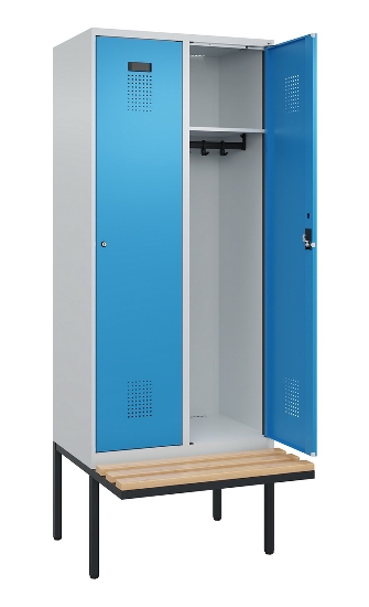 C+P Spind Evolo PLUS 0490407-10 mit Sitzbank 1 Abt.300mm Zylinder (HxBxT) 2120x300x815mm 9016/9016