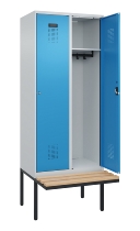 C+P Spind Evolo PLUS 0490407-10 mit Sitzbank 1 Abt.300mm Zylinder (HxBxT) 2120x300x815mm 9016/9016