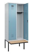 C+P Spind Evolo PLUS 0490407-10 mit Sitzbank 1 Abt.300mm Zylinder (HxBxT) 2120x300x815mm 9016/9016