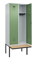 C+P Spind Evolo PLUS 0490407-10 mit Sitzbank 1 Abt.300mm Zylinder (HxBxT) 2120x300x815mm 9016/9016