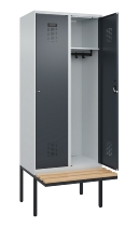 C+P Spind Evolo PLUS 0490407-10 mit Sitzbank 1 Abt.300mm Zylinder (HxBxT) 2120x300x815mm 9016/9016