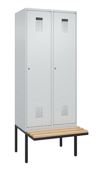 C+P Spind Evolo PLUS 0490407-10 mit Sitzbank 1 Abt.300mm Zylinder (HxBxT) 2120x300x815mm 9016/9016