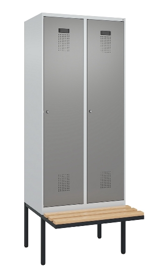 C+P Spind Evolo PLUS 0490407-10 mit Sitzbank 1 Abt.300mm Zylinder (HxBxT) 2120x300x815mm 9016/9016