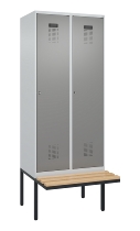 C+P Spind Evolo PLUS 0490407-10 mit Sitzbank 1 Abt.300mm Zylinder (HxBxT) 2120x300x815mm 9016/9016