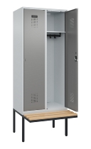 C+P Spind Evolo PLUS 0490407-10 mit Sitzbank 1 Abt.300mm Zylinder (HxBxT) 2120x300x815mm 9016/9016